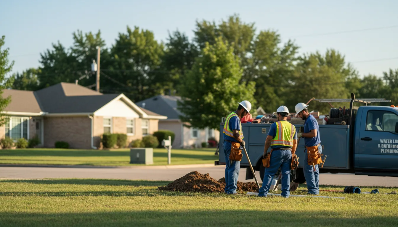 Residential water line and bathroom plumbing service in Bristow, NE